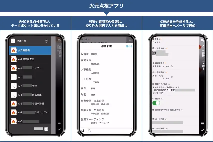 火元点検アプリ