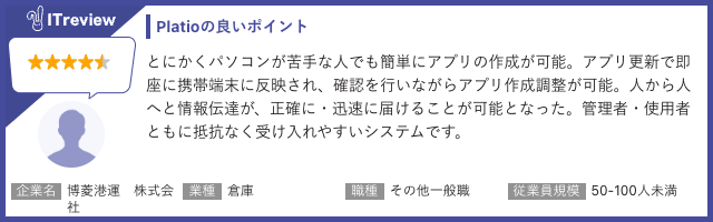 パソコンが苦手な人でも簡単にアプリの作成が可能